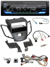 JVC Bluetooth DAB USB Lenkrad Autoradio für Ford Fiesta 08-10 ohne Display schwa