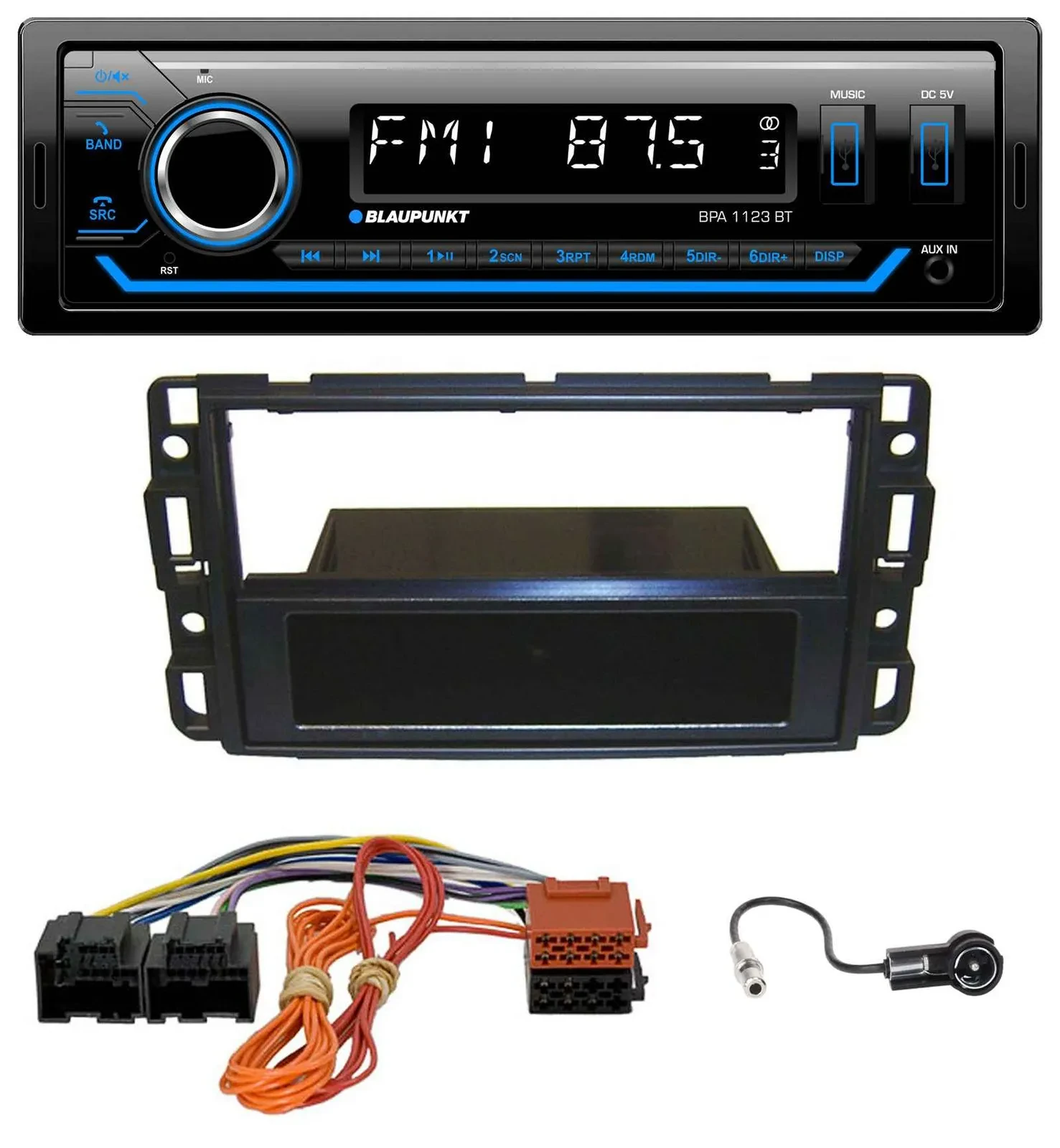 Blaupunkt MP3 Bluetooth USB AUX Autoradio für Cadillac BLS (2006-2010)