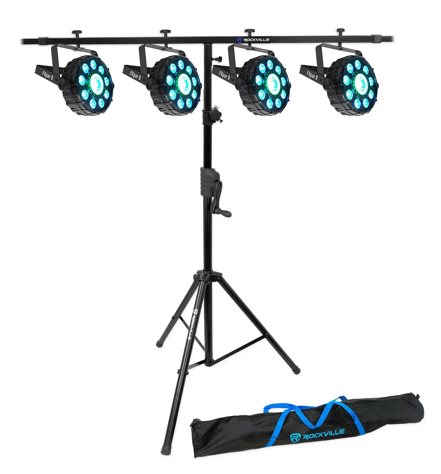 Светодиодный прибор Chauvet DJ FX Par 9 DMX со стойкой (4 штуки)