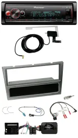 Автомагнитола Pioneer Bluetooth DAB USB для Opel Corsa C 2004–2006, алюминий