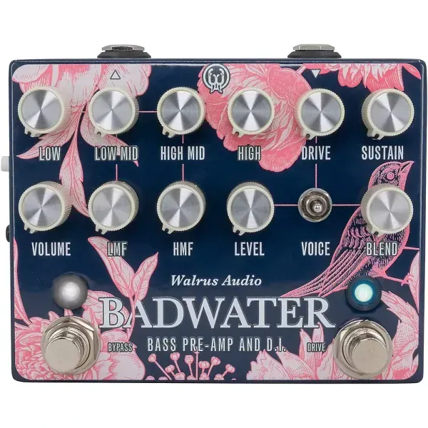 Напольный предусилитель для бас-гитары Walrus Audio Badwater Limited Black Friday 2024 Floral Bass Preamp