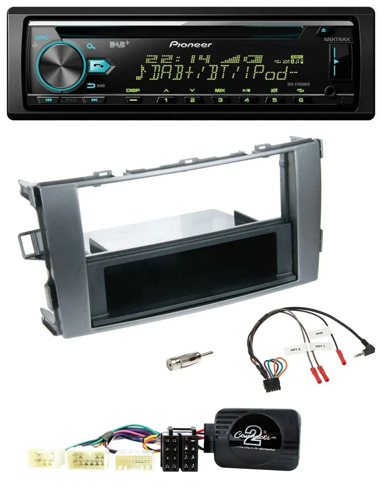 Pioneer DAB Lenkrad CD USB Bluetooth Autoradio für Toyota Avensis Typ T25 ab 200