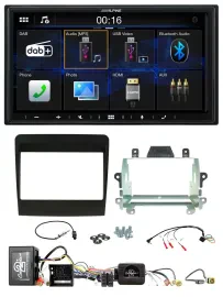 Alpine Bluetooth 2DIN Lenkrad DAB USB Autoradio für Porsche 911 11-17 MOST-Sound