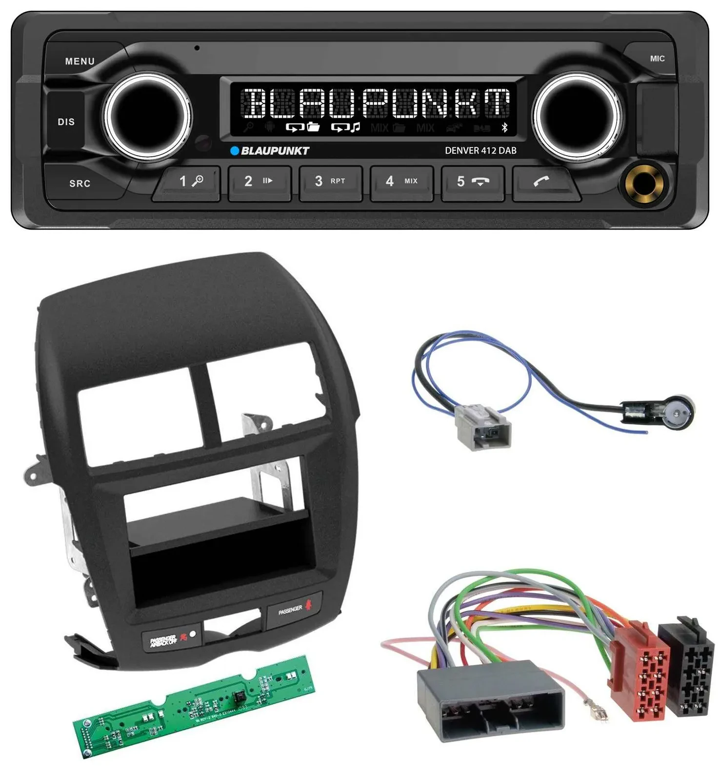 Blaupunkt Bluetooth DAB MP3 USB Autoradio für Mitsubishi ASX (2010-2014)