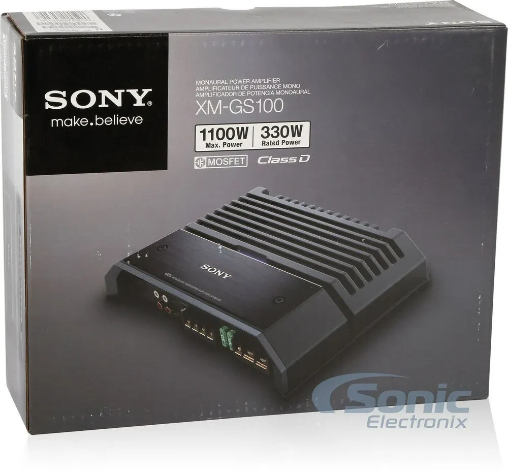 Sony XM-GS100 600W RMS Class-D Monoblock Car Amplifier