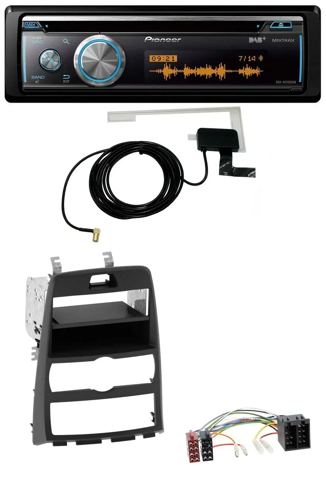 Pioneer Bluetooth DAB MP3 USB CD Autoradio für Hyundai Genesis BK 10-12 Klimaaut