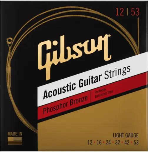 GIBSON Phosphor Bronze Acoustic Guitar Strings Light струны для акустической гитары