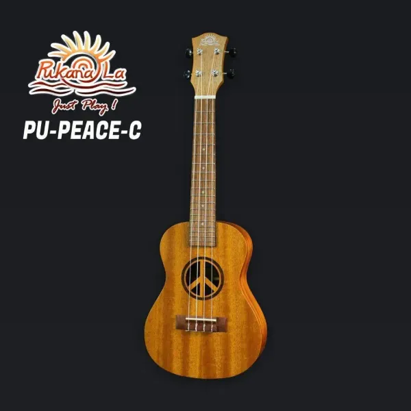 PukanaLa Model PEACE-C Concert Ukulele with Sapele Mahogany Top, Back and Sides