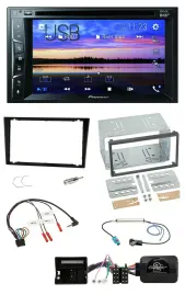 Pioneer Bluetooth 2DIN USB DVD DAB Lenkrad Autoradio für Opel Corsa C schwarz