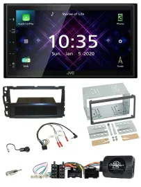 JVC DAB 2DIN Lenkrad Bluetooth USB Autoradio für Cadillac BLS YSCF 2006-2010