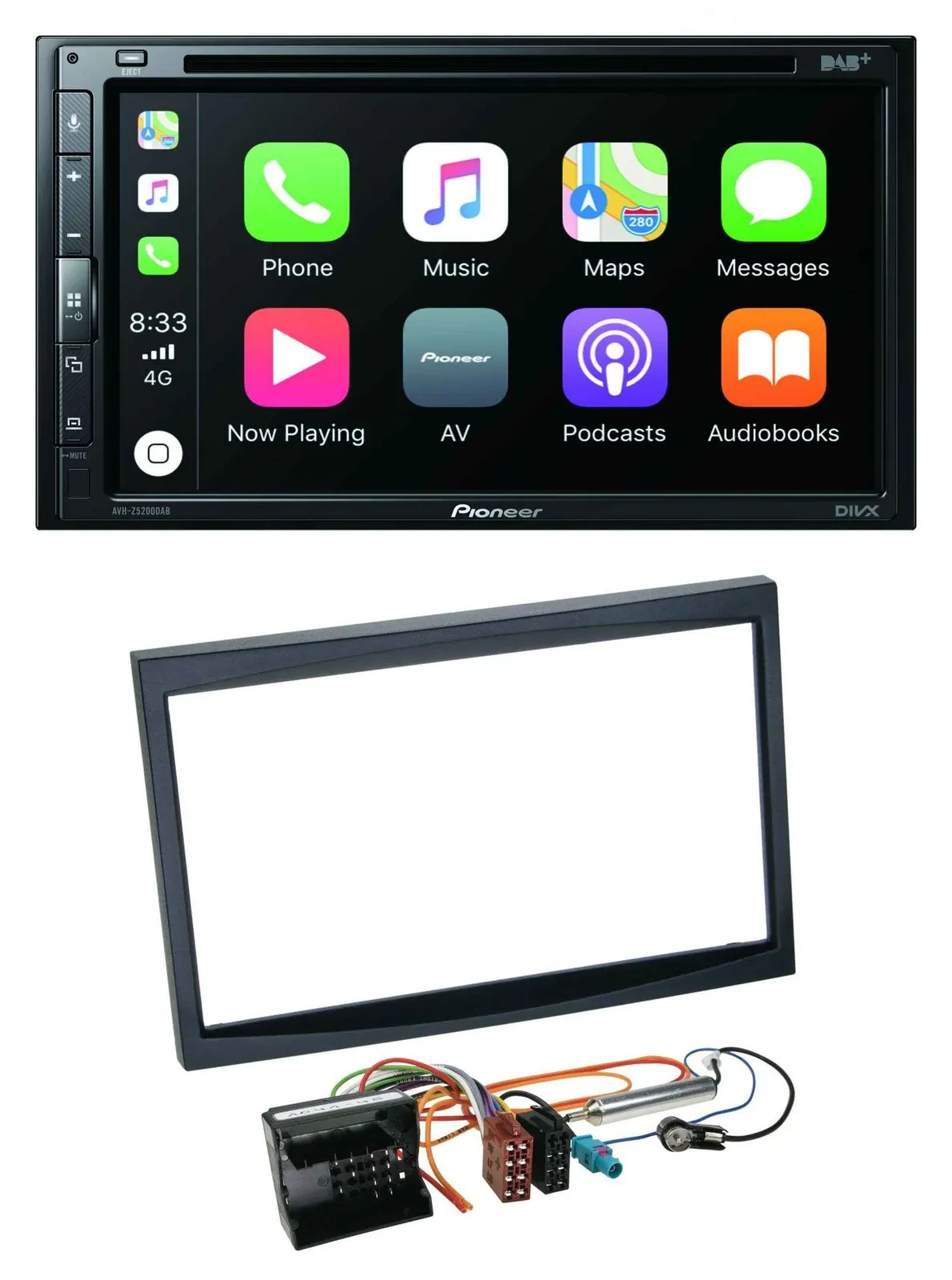 Pioneer DVD 2DIN MP3 DAB Bluetooth USB Autoradio für Citroen C3 C2 Berlingo Jump