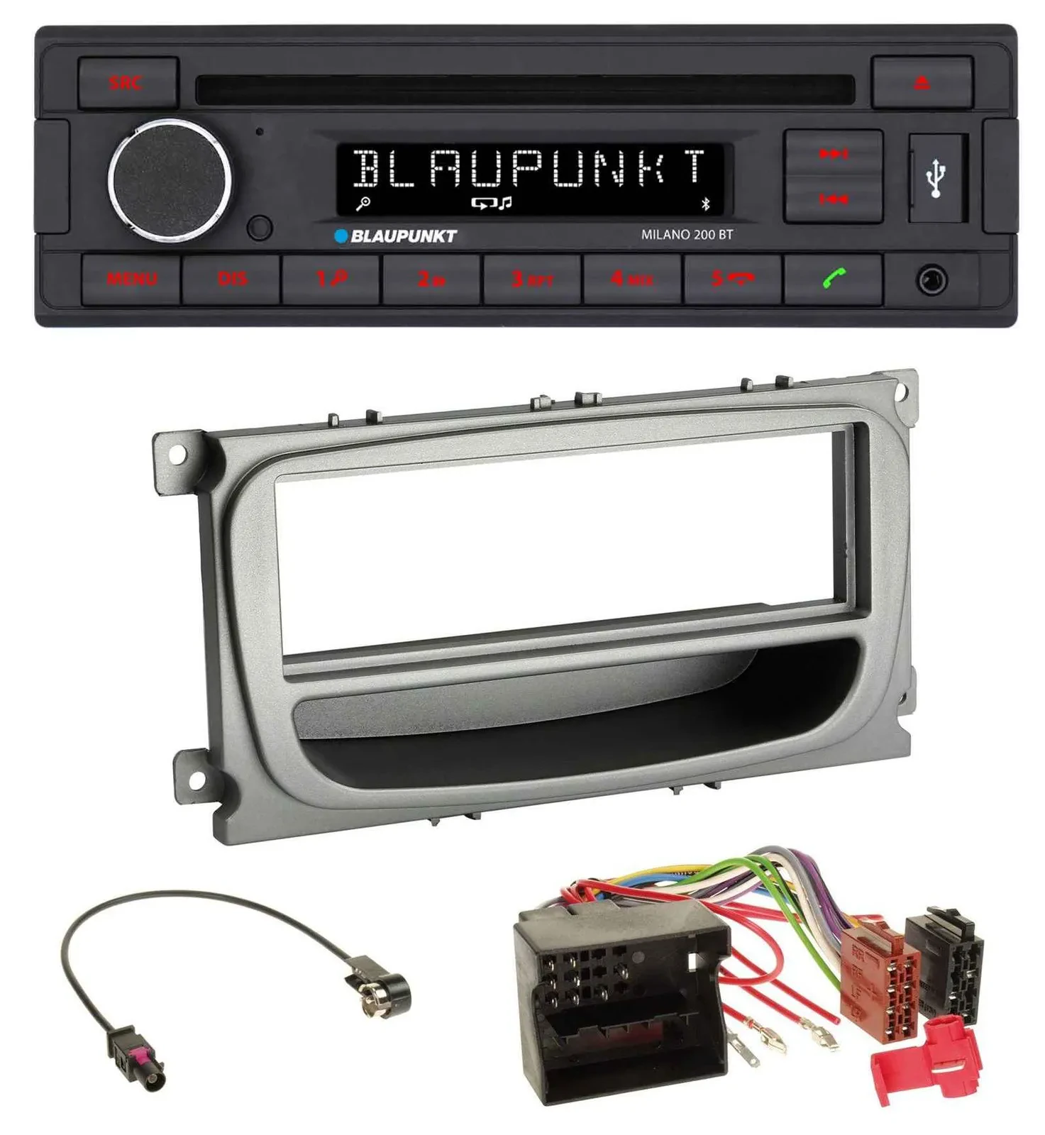 Blaupunkt MP3 USB CD Bluetooth AUX Autoradio für Ford Mondeo S-Max 07-14 silber