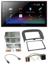 Pioneer USB Bluetooth DAB 2DIN MP3 Autoradio für Mercedes SL-Klasse 2001-2011 R2