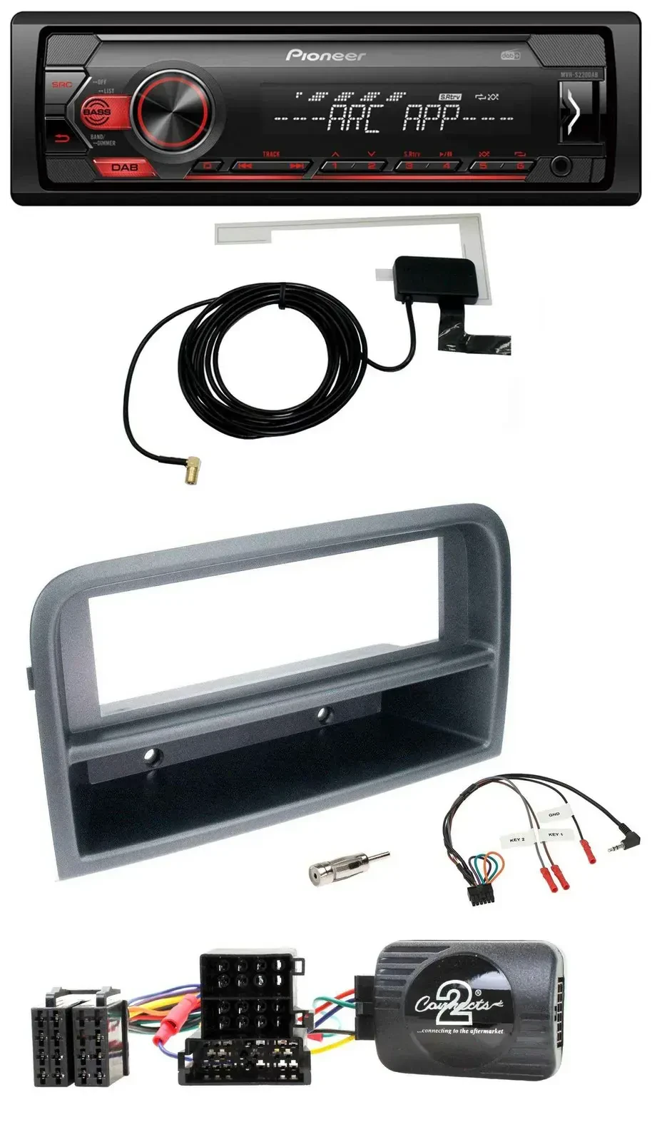 Автомагнитола для Fiat Croma 2005–2010 Pioneer 1DIN USB DAB MP3