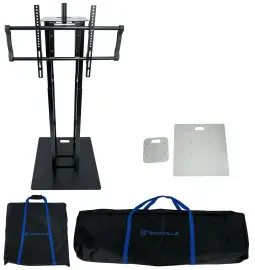 1) Rockville RTP33-TV Black or White Totem DJ Speaker/Lighting Stand w/ TV Mount