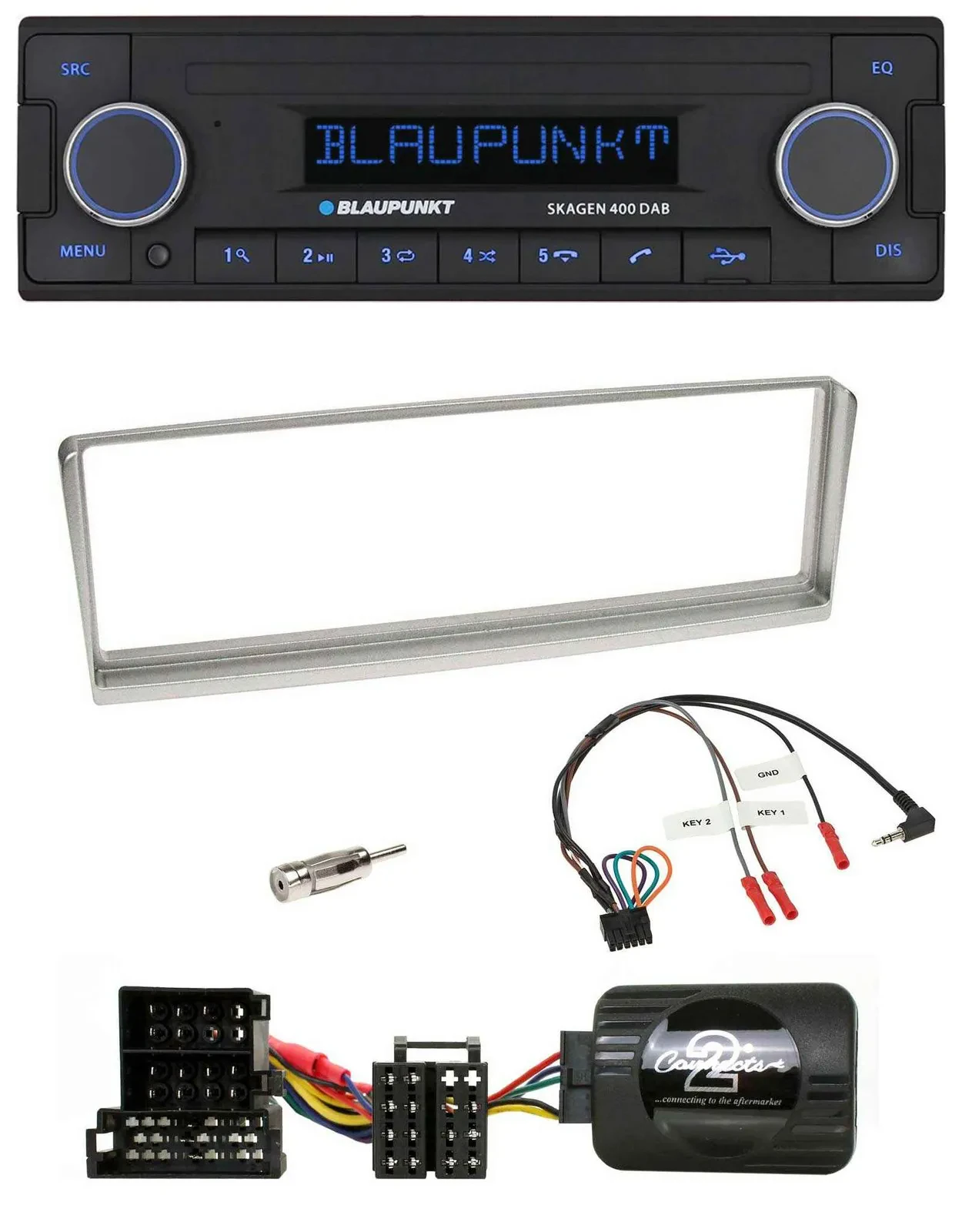 Blaupunkt DAB USB Bluetooth Lenkrad Autoradio für Alfa Romeo 156 2002-2003 silbe