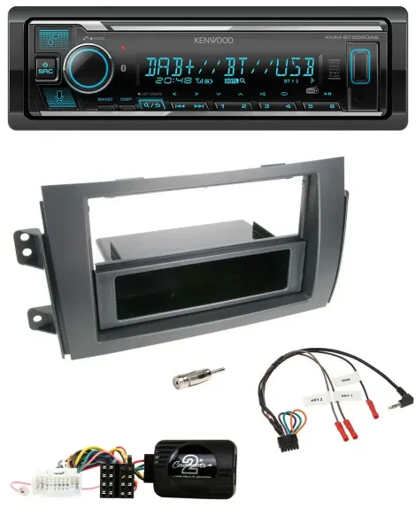 Kenwood Bluetooth Lenkrad DAB USB Autoradio für Fiat Sedici Suzuki SX4