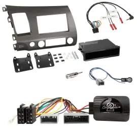 Radioset Lenkradadapter Doppel DIN Autoradio für Honda Civic 06-10 Hybrid anthra