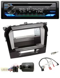 JVC Bluetooth Lenkrad USB DAB CD Autoradio für Suzuki Vitara ab 2015 piano schwa