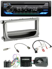 Автомагнитола JVC Bluetooth USB DAB CD для Ford S-Max/Mondeo 2007–2014