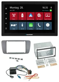 Blaupunkt MP3 Bluetooth DAB 2DIN USB Autoradio für Seat Ibiza ab 08 conemaragrau