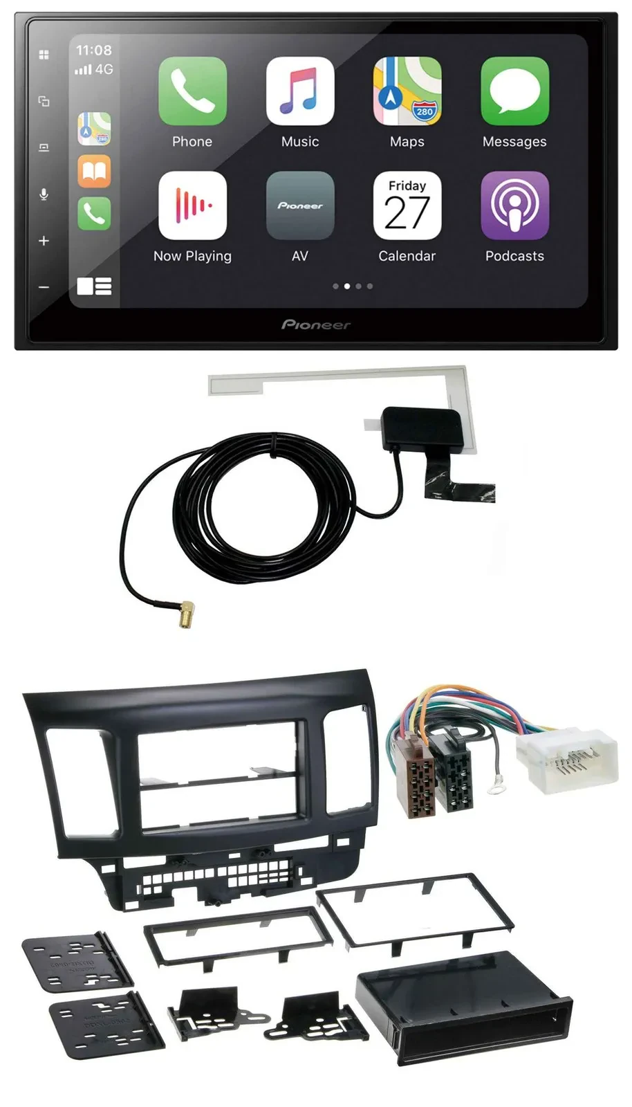 Автомагнитола для Mitsubishi Lancer (EVO), с 2008 Pioneer 2-DIN USB MP3 Bluetooth DAB
