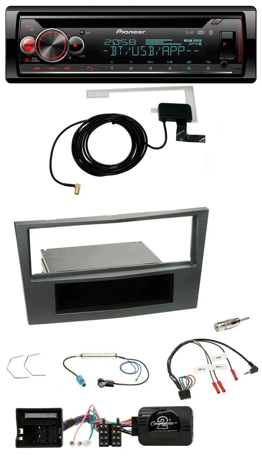 Автомагнитола Pioneer DAB, CD, USB, Bluetooth, для Opel Antara/Astra H/Zafira B