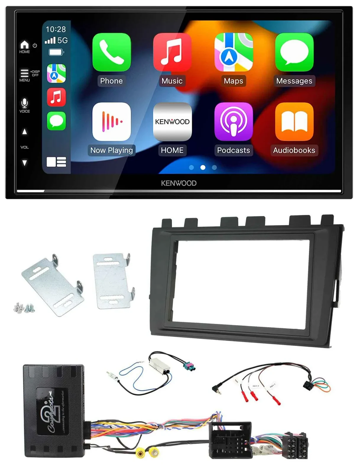 Kenwood DAB USB Bluetooth 2DIN Lenkrad Autoradio für VW Polo ab 2018 MIB II Info