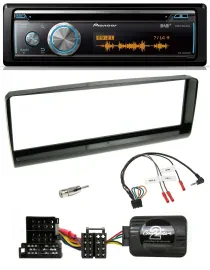 Pioneer Lenkrad DAB USB CD Bluetooth Autoradio für Alfa Romeo 156 00-01 schwarz