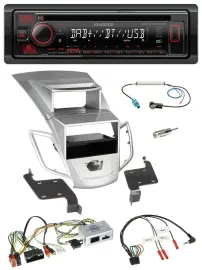 Kenwood Lenkrad CD USB Bluetooth DAB Autoradio für Ford Fiesta 2010-17 Display s