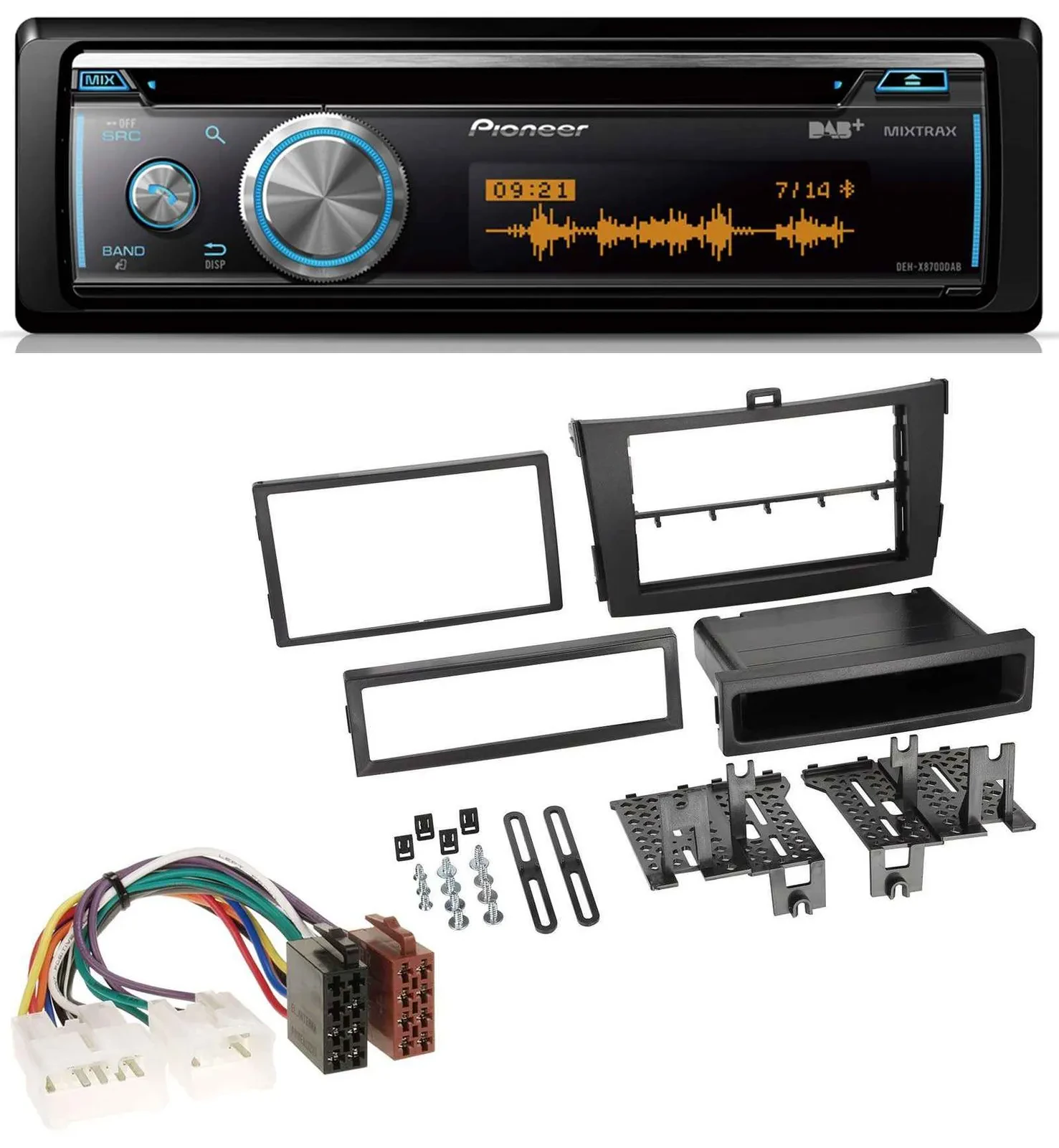 Pioneer MP3 DAB USB CD Bluetooth Autoradio für Toyota Corolla ab 2009 schwarz