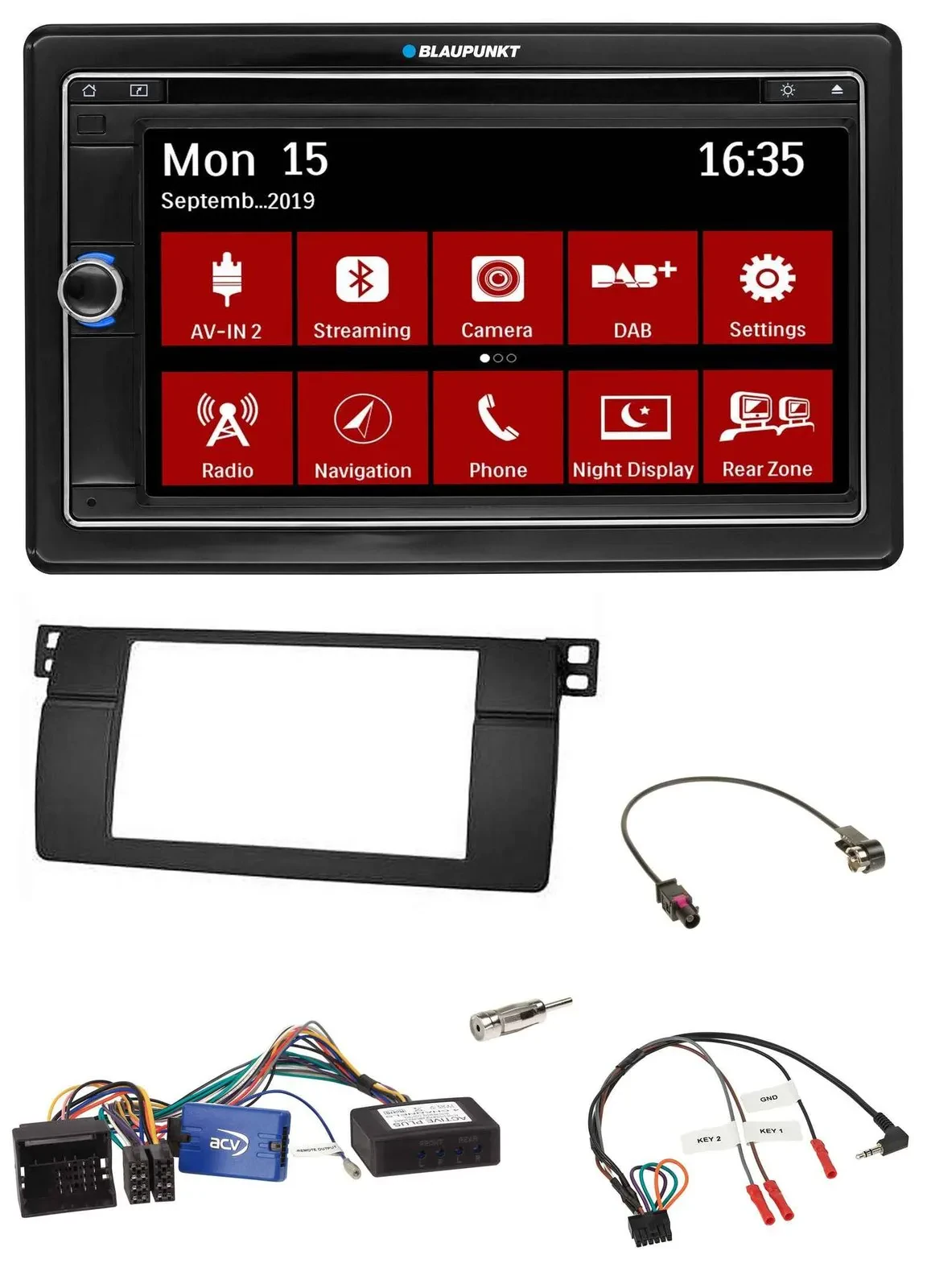 Blaupunkt 2DIN USB DAB Lenkrad Bluetooth TMC Navigation für BMW 3er 2002-2006 E4