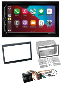 ESX 2DIN DAB USB MP3 Bluetooth Autoradio für Peugeot 207 307 Expert Partner schw