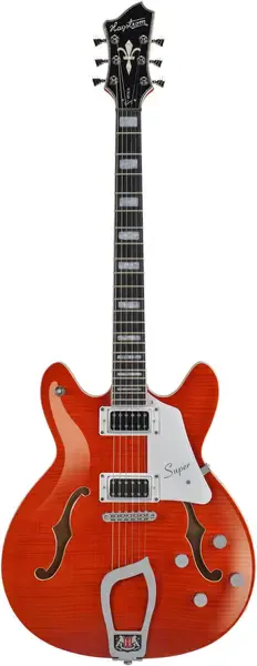 Электрогитара полуакустическая Hagstrom Super Viking Semi-Hollow Mandarin Flame