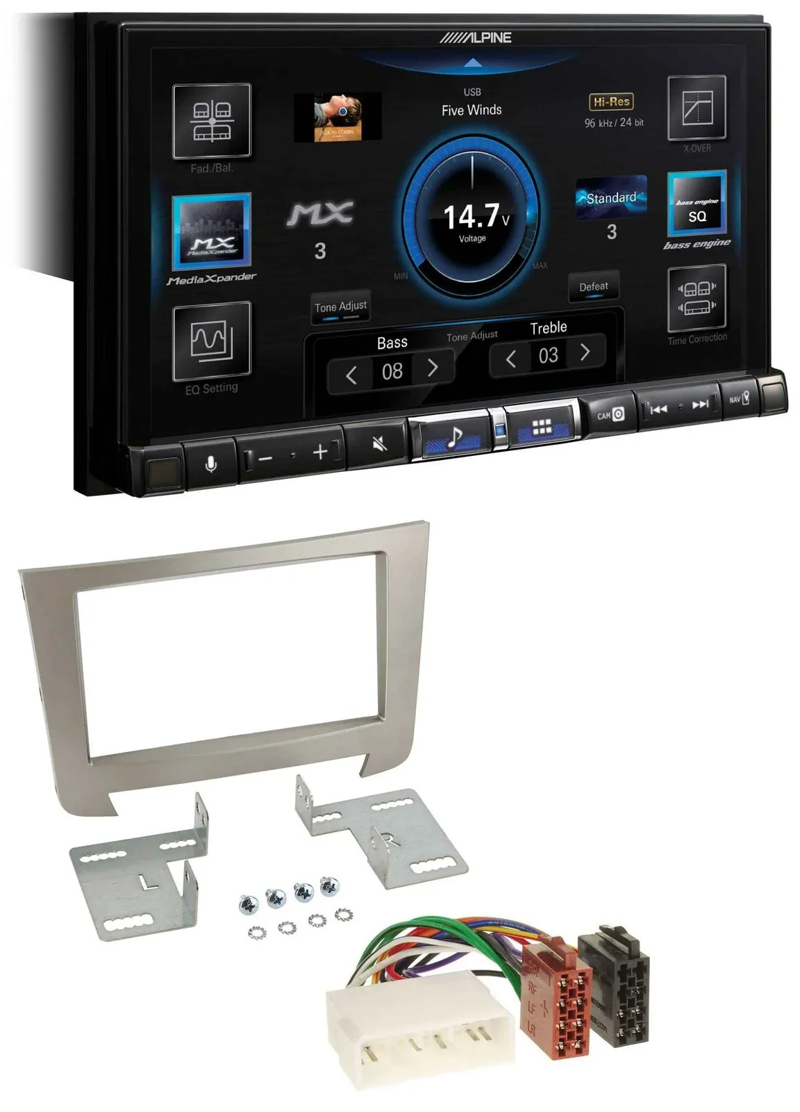 Alpine DAB 2DIN USB Bluetooth MP3 Autoradio für SSangYong Rexton ab 2013