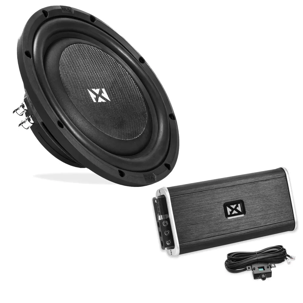 NVX VADM1 | 500W RMS Class-D Amplifier + 10" Shallow Mount Subwoofer