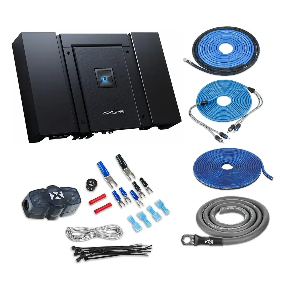 Усилитель мощности для автомобиля Alpine HDA-M80 1-канальный, 800W RMS (набор)