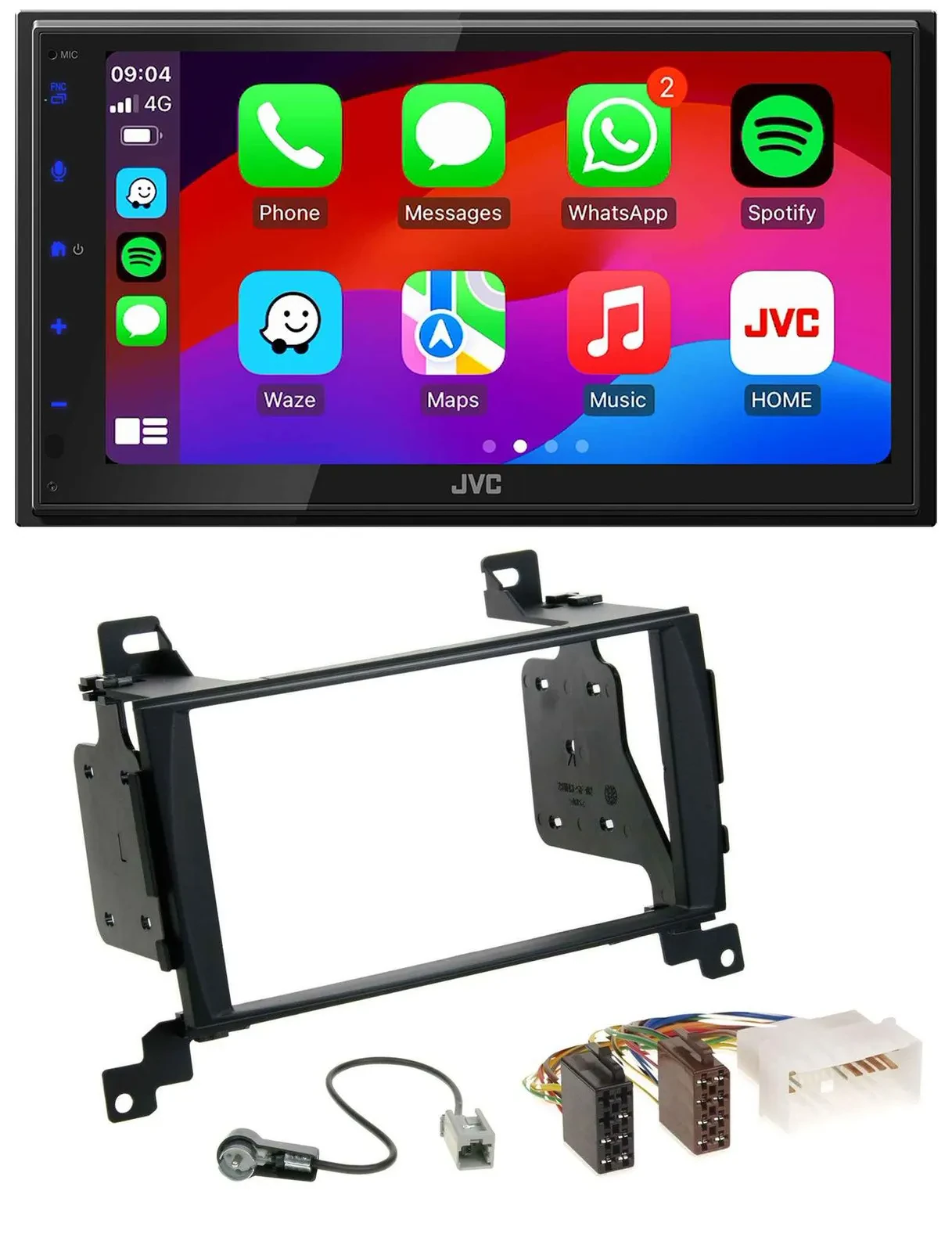 JVC Bluetooth USB MP3 2DIN DAB Autoradio für Hyundai Santa Fe 2007-2012