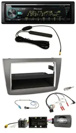 Автомагнитола для Alfa Romeo MiTo (2014–2018) Pioneer CD/MP3, DAB, USB, поддержка управления на руле, серебристая