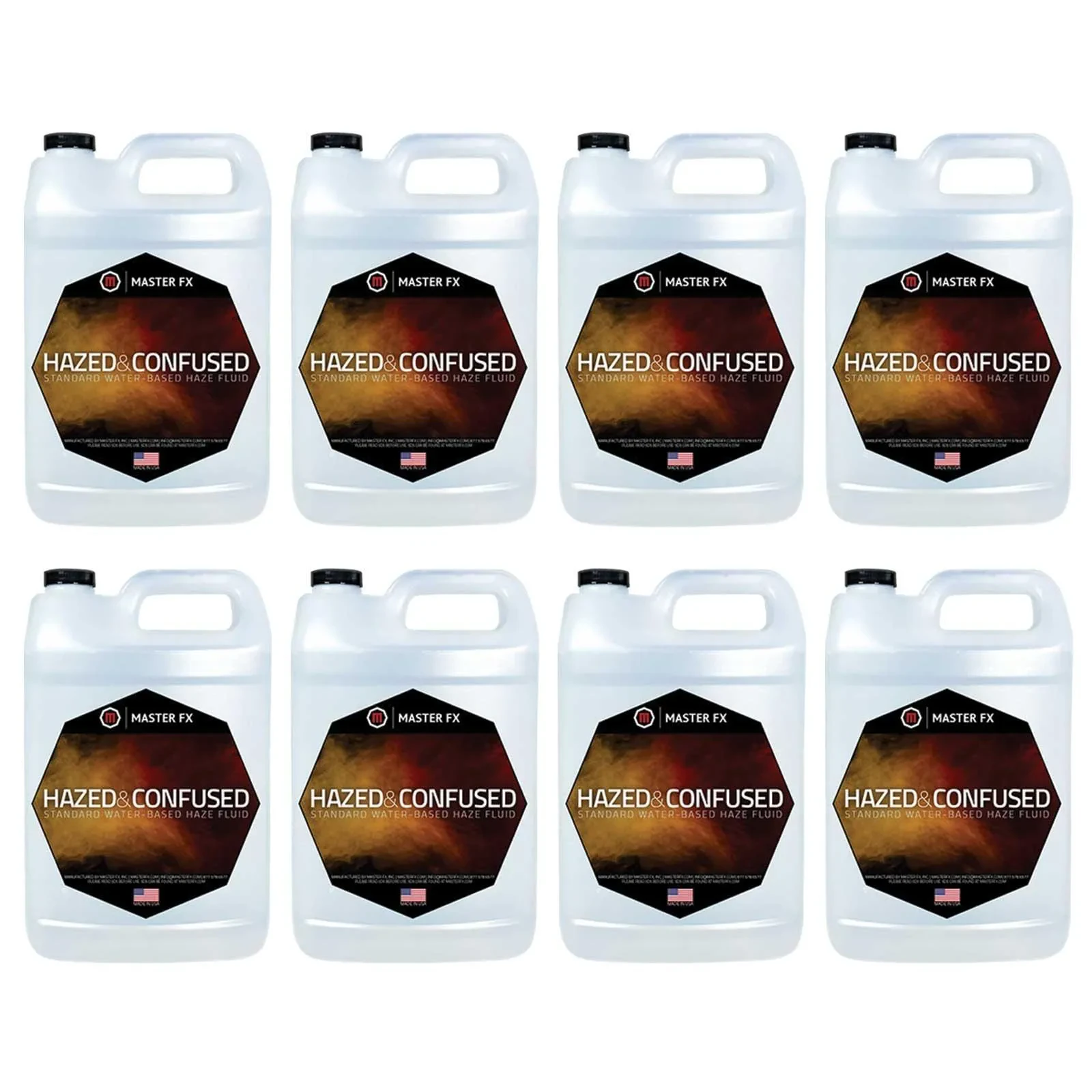 Master FX Hazed and Confuzed Pro Water-Based Haze Machine Juice Fluid 8 Gallon