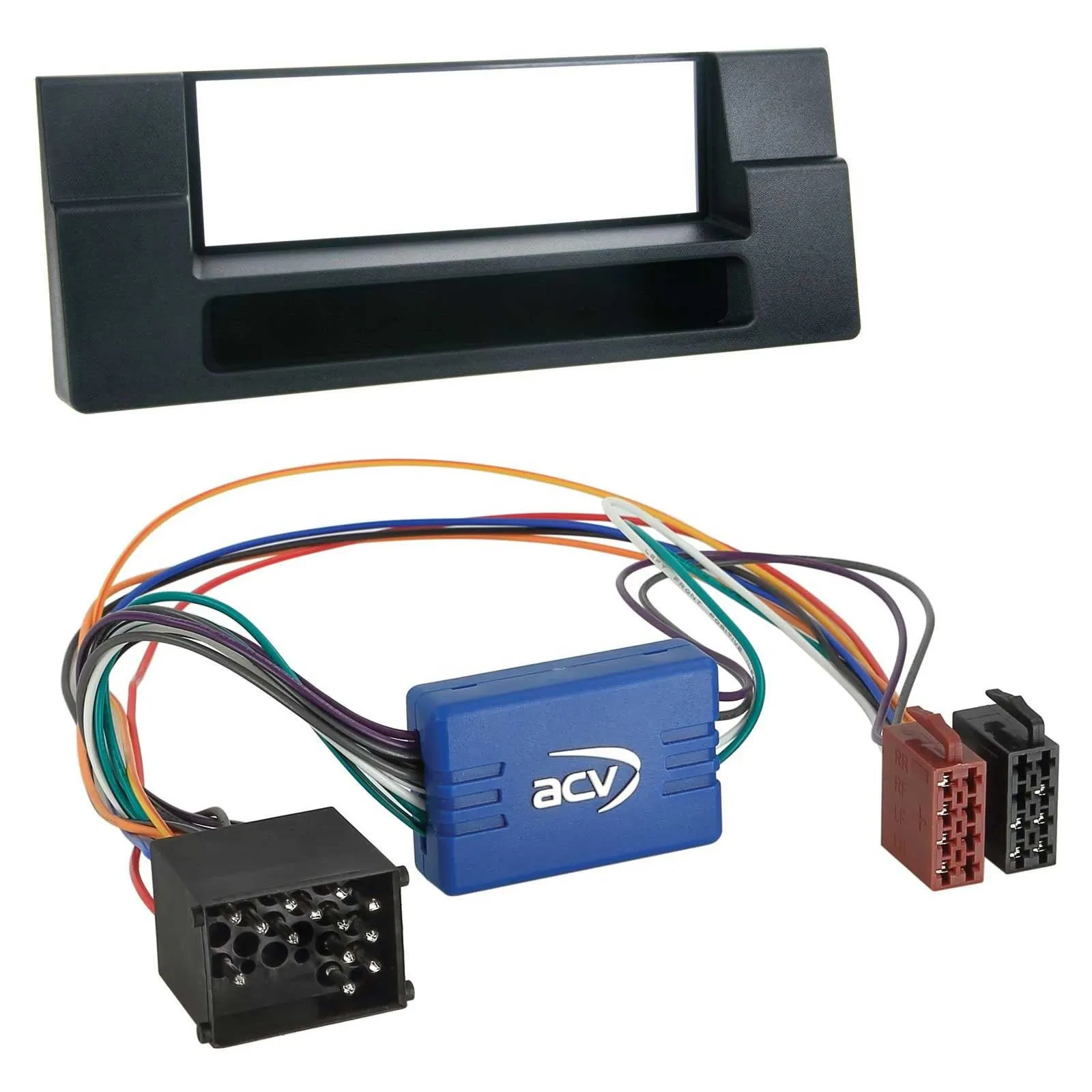 Einbauset DIN Autoradio für BMW 5er E39 X5 E53 Ablage Aktivsystem Rundpin