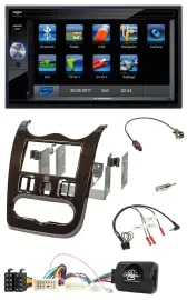 Blaupunkt 2DIN Bluetooth TMC USB Lenkrad SD Navigation für Dacia ab 12 dunkelbra