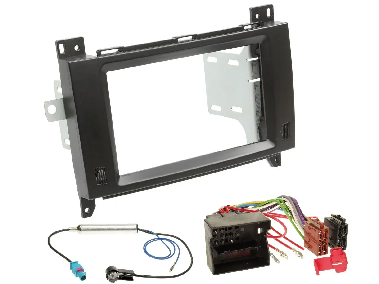 Einbauset Doppel DIN Autoradio für Mercedes Viano Vito 06-14 schwarz