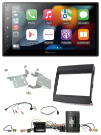 Pioneer DAB Bluetooth 2DIN USB Lenkrad Autoradio für Porsche Cayenne 11-16 Infoa