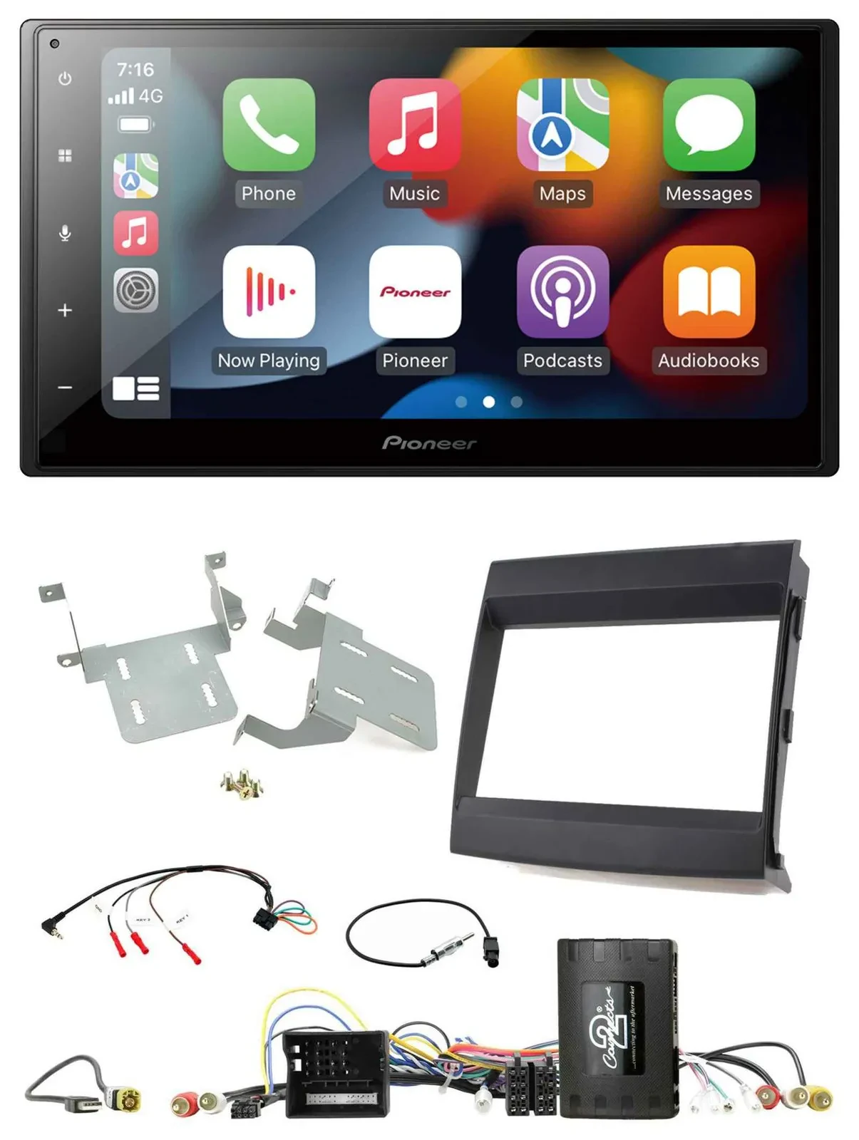 Pioneer DAB Bluetooth 2DIN USB Lenkrad Autoradio für Porsche Cayenne 11-16 Infoa