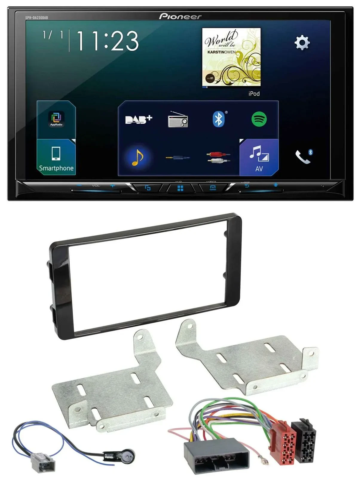 Pioneer MP3 Bluetooth USB 2DIN DAB Autoradio für Mitsubishi ASX (ab 2015)