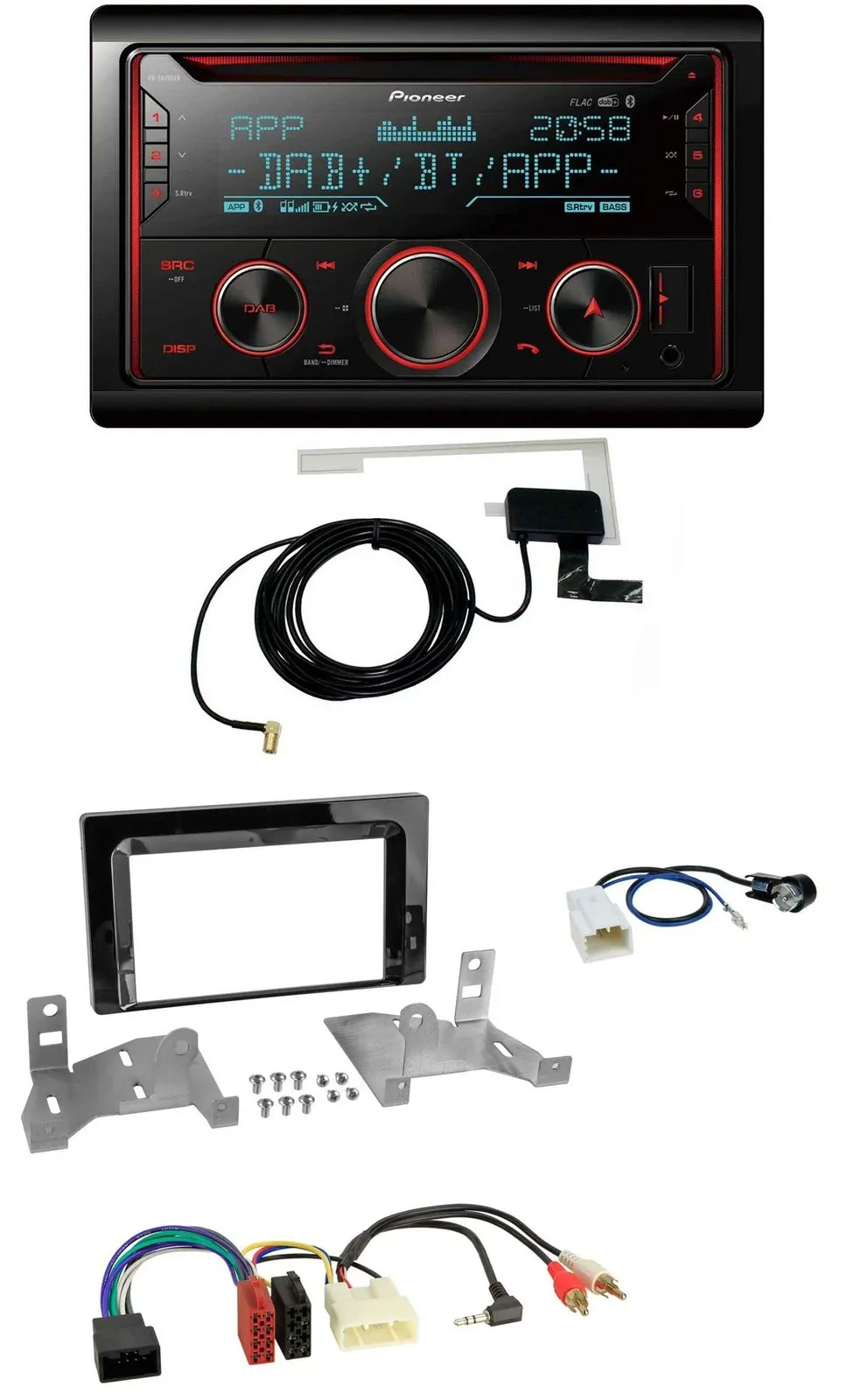 Pioneer 2DIN MP3 DAB USB CD Bluetooth Autoradio für Toyota Aygo AB7 ab 2022 klav