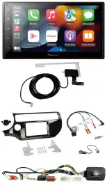 Pioneer Lenkrad USB Bluetooth DAB 2DIN Autoradio für Kia Rio UB ab 2015 piano sc