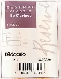 Трость для кларнета Bb Rico Reserve Classic DCT0220