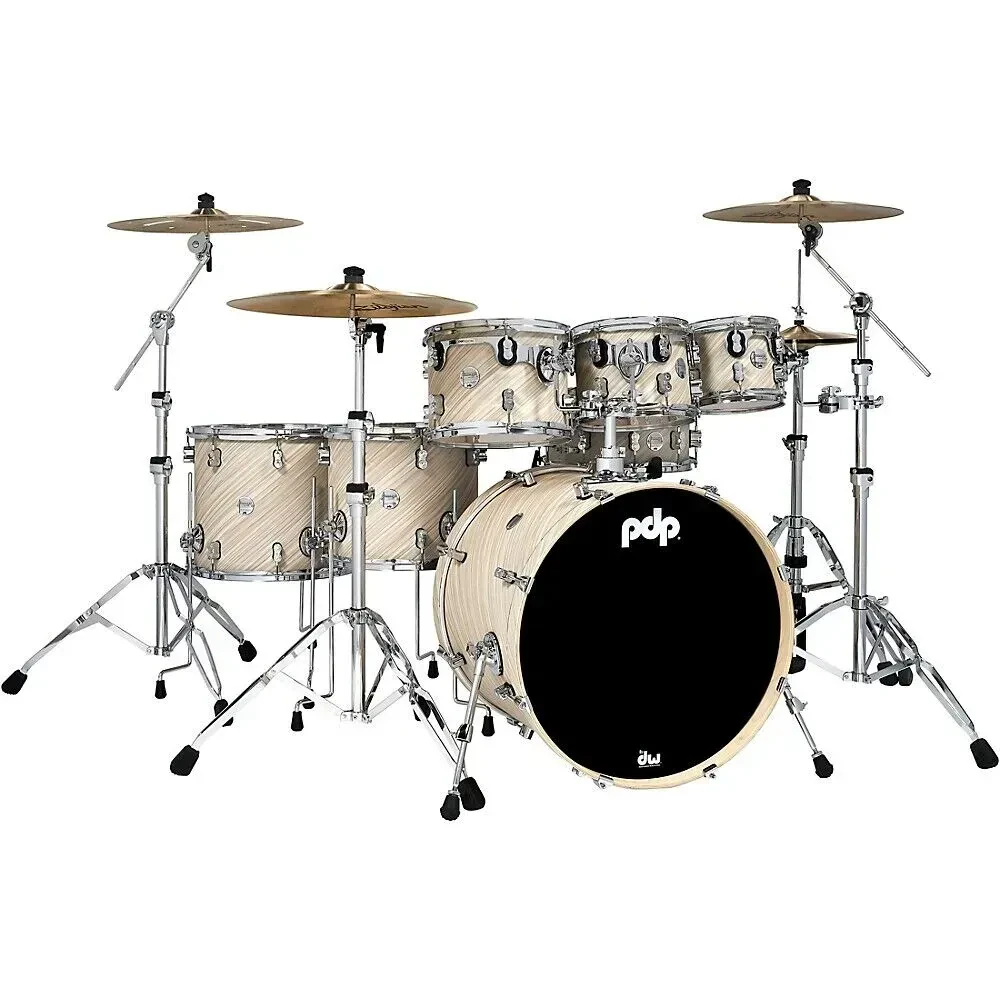 Ударная установка PDP by DW Concept Maple (набор, 7 шт.) 22x18", 8x7", 10x8", 12x9", 14x12", 16x14", 14x5.5", Twisted Ivory, хромированная фурнитура